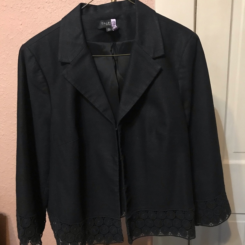 Black Jacket with Eyelet Trim